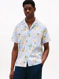 Tommy Hilfiger Short Sleeve Lightweight Floral Print Shirt, Orange/Multi
