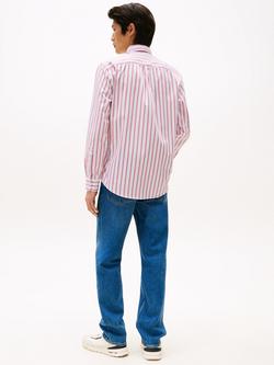 Tommy Hilfiger Regular Fit Pin Stripe Shirt, Medium Red/Multi - view 2, Medium Red/Multi