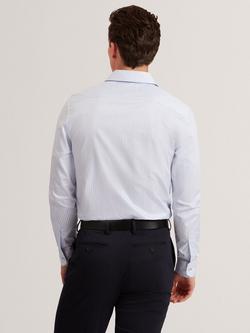 Ted Baker Sohoe Pure Cotton Long Sleeve Stripe Shirt, Light Blue - view 2, Light Blue