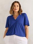 Live Unlimited Curve Jersey V-Neck Top, Blue