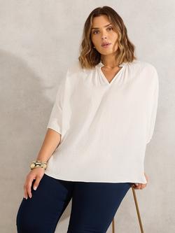 Live Unlimited Curve Dolman Sleeve Top, White, White