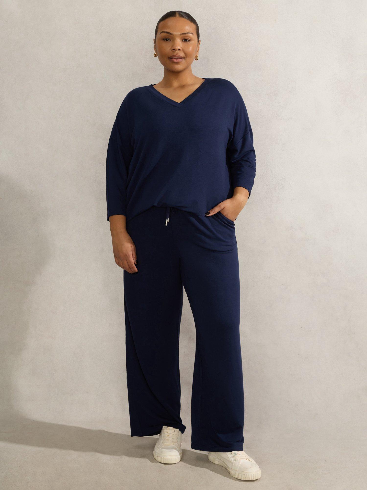 Product image 3 of 4, which shows Live Unlimited Curve Lightweight V-Neck Top, Blue, 12