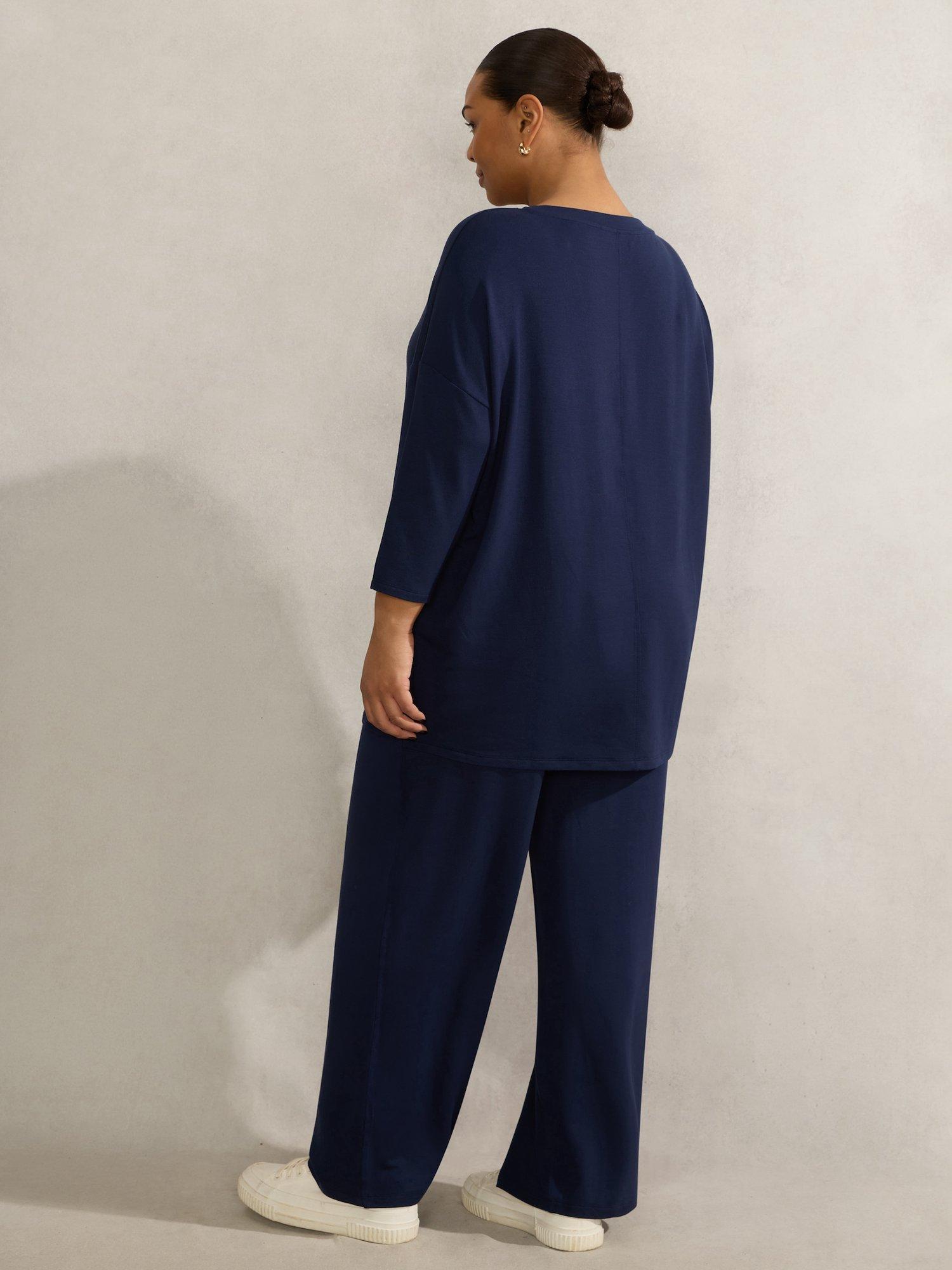 Product image 4 of 4, which shows Live Unlimited Curve Lightweight V-Neck Top, Blue, 12