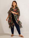 Live Unlimited Curve Floral Print Kimono