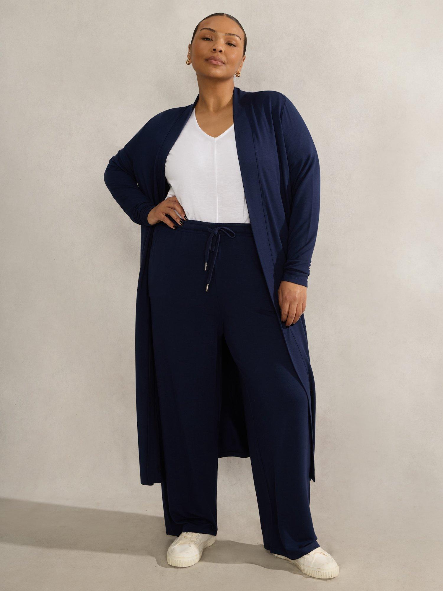 Product image 2 of 3, which shows Live Unlimited Curve Lightweight Maxi Cardigan, Blue, 12