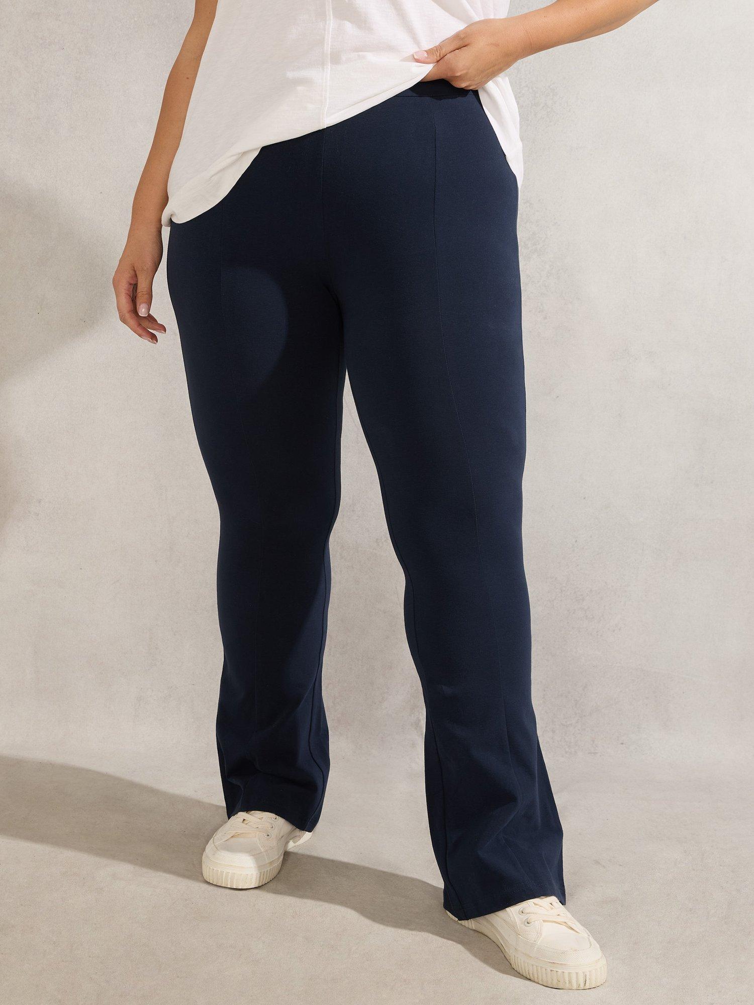 Product image 2 of 3, which shows Live Unlimited Curve Jersey Bootcut Leggings, Blue, 12R