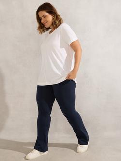 Live Unlimited Curve Petite Jersey Bootcut Leggings, Blue, Blue