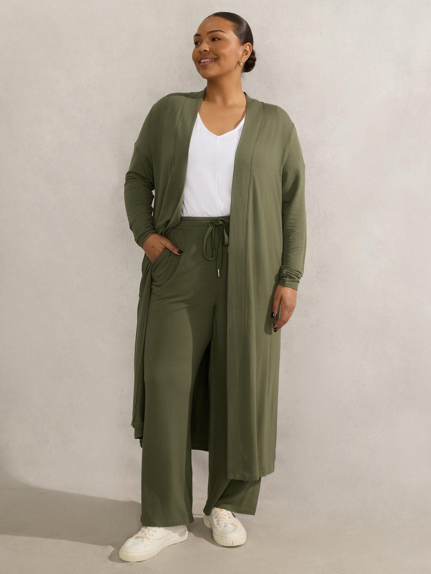 Product image 1 of 3, which shows Live Unlimited Curve Lightweight Trousers, Green, 12