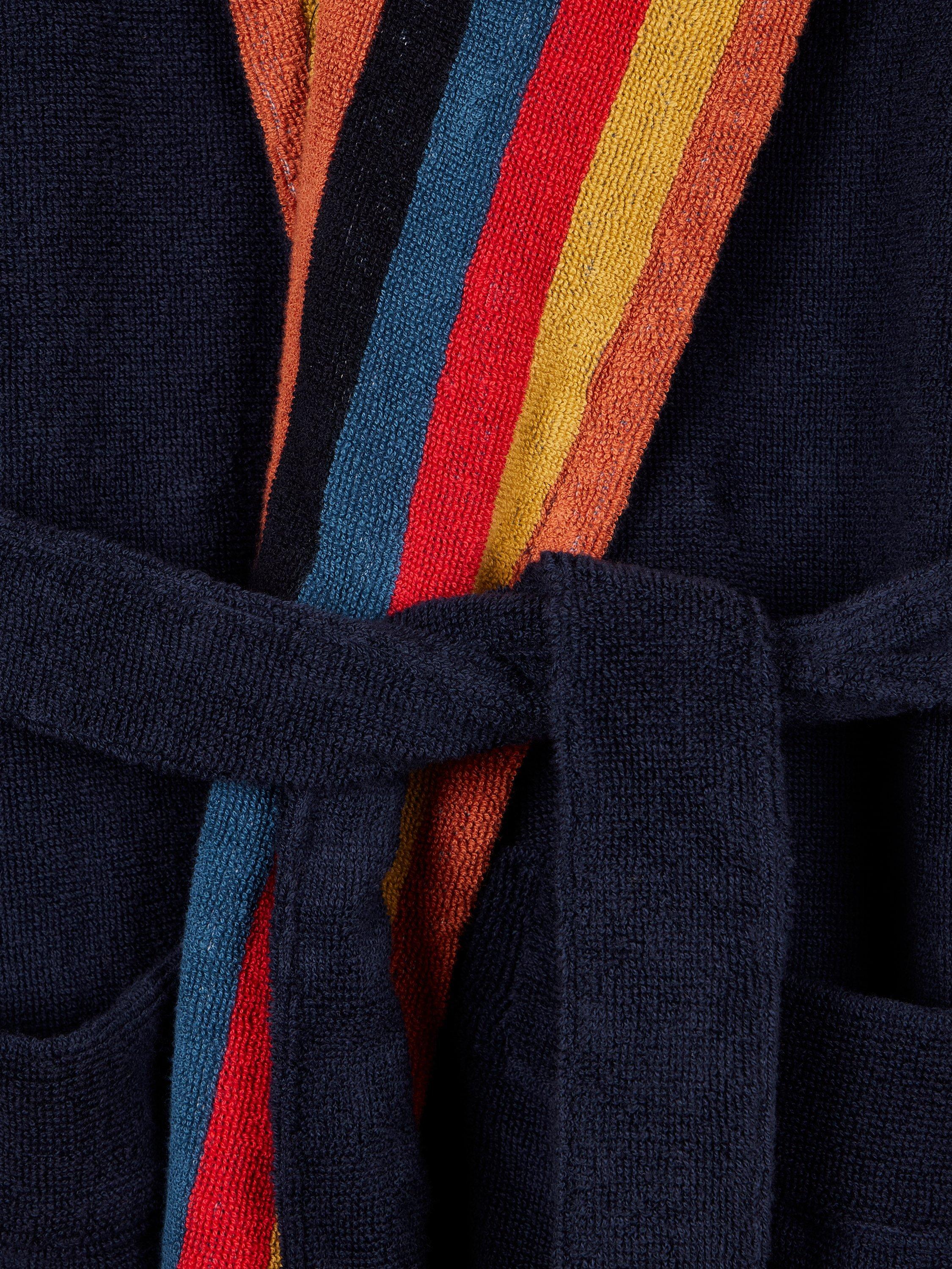 Product image 3 of 4, which shows Paul Smith Artist Stripe Cotton Dressing Gown, Blue Navy, S