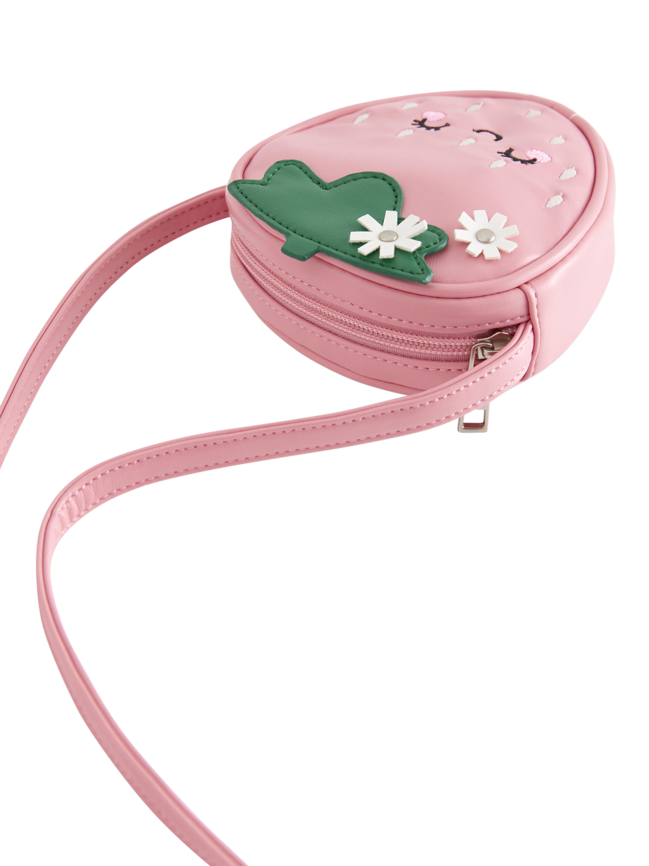 Product image 3 of 3, which shows Lindex Kids' Strawberry Shoulder Bag, Pink, One Size