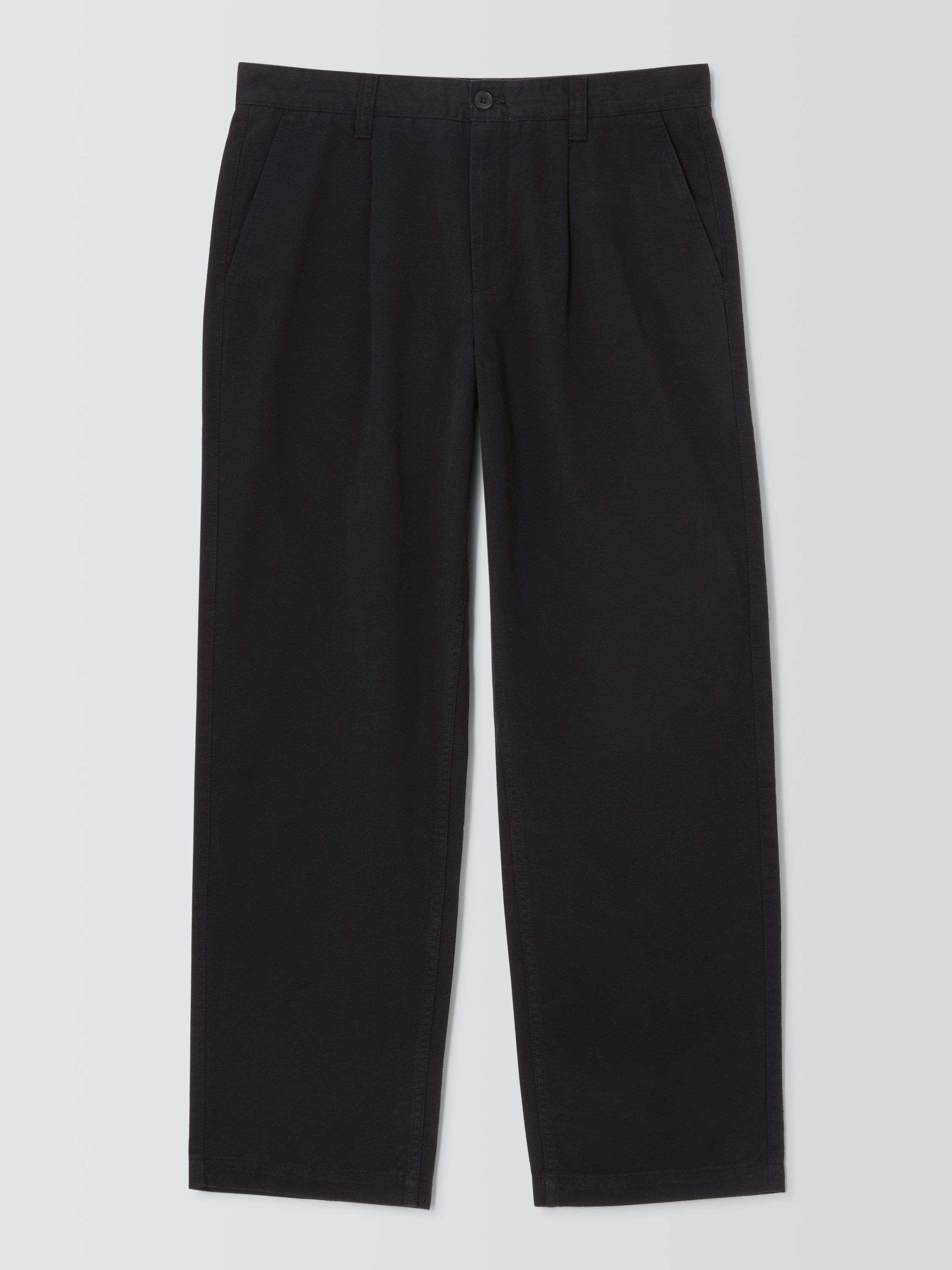 Product image 6 of 6, which shows John Lewis Relaxed Fit Cotton Chinos, Black, 30R
