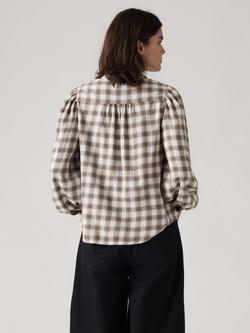 Levi's Journey Western Check Shirt, Brown/Cream - view 2, Brown/Cream