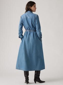 Levi's Quincey Long Sleeve Shirt Dress, Blue - view 2, Blue