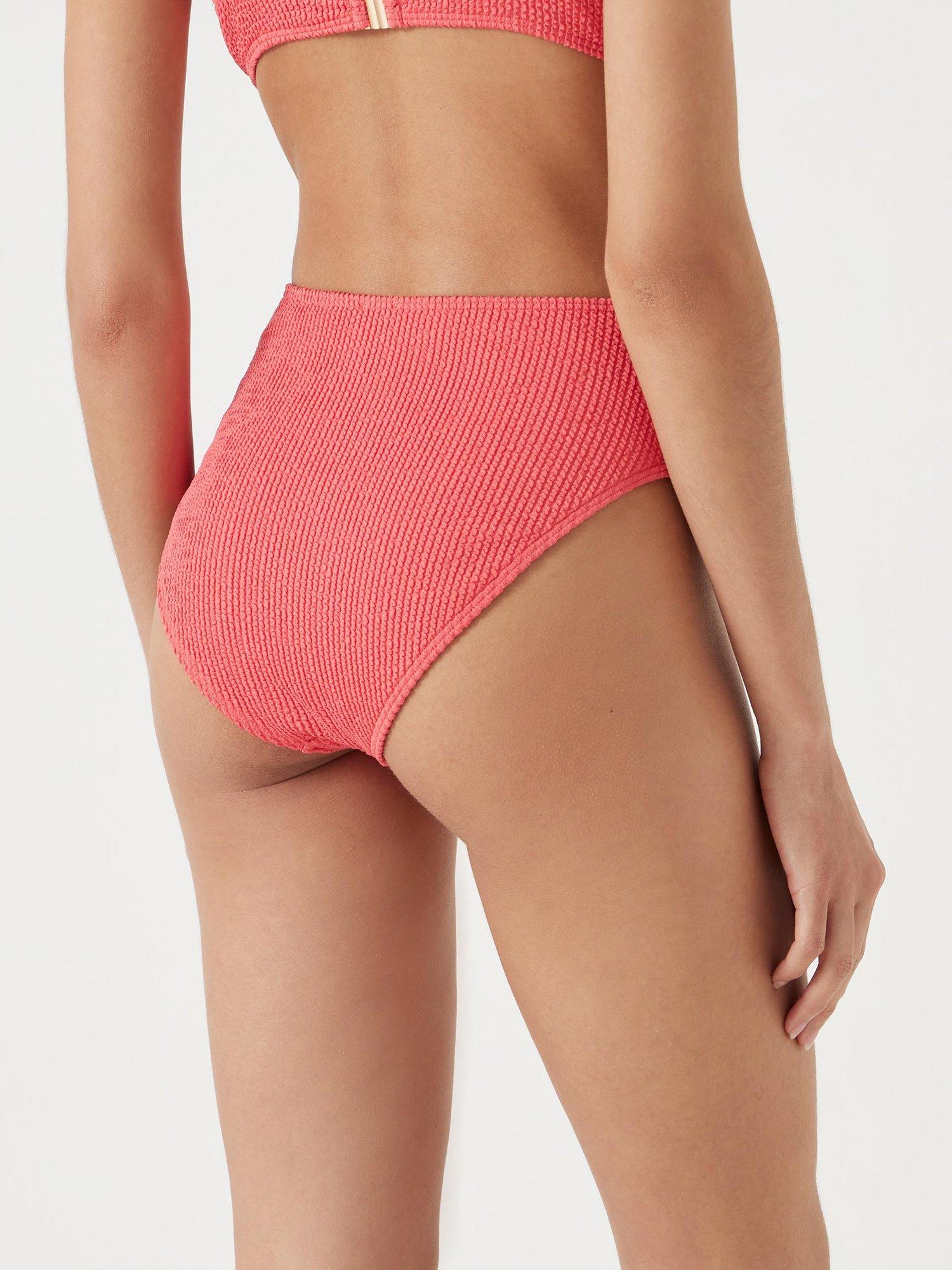 Product image 3 of 6, which shows HUSH Harper High Waist Bikini Bottoms, Coral Pink, 4