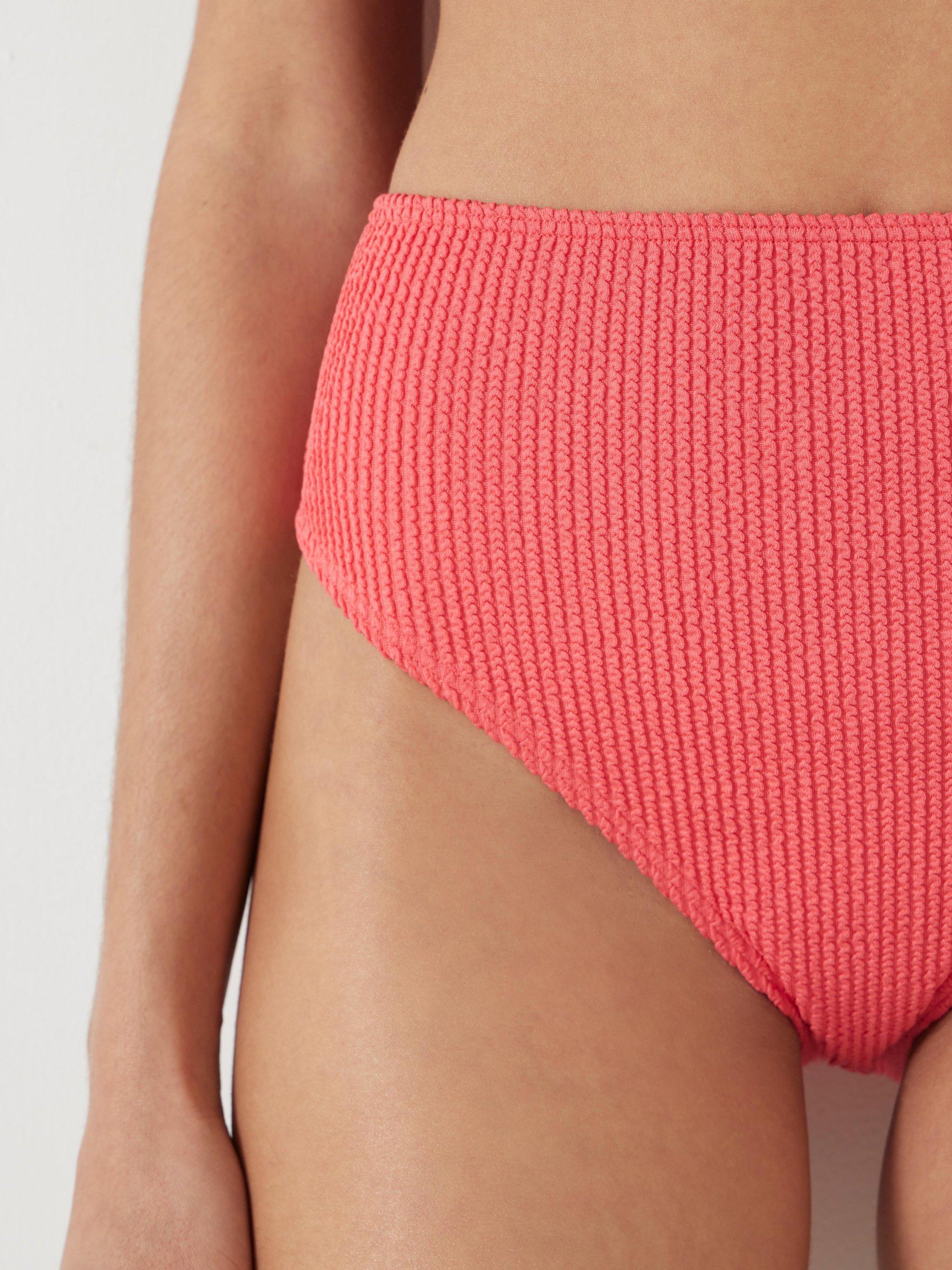 Product image 5 of 6, which shows HUSH Harper High Waist Bikini Bottoms, Coral Pink, 4