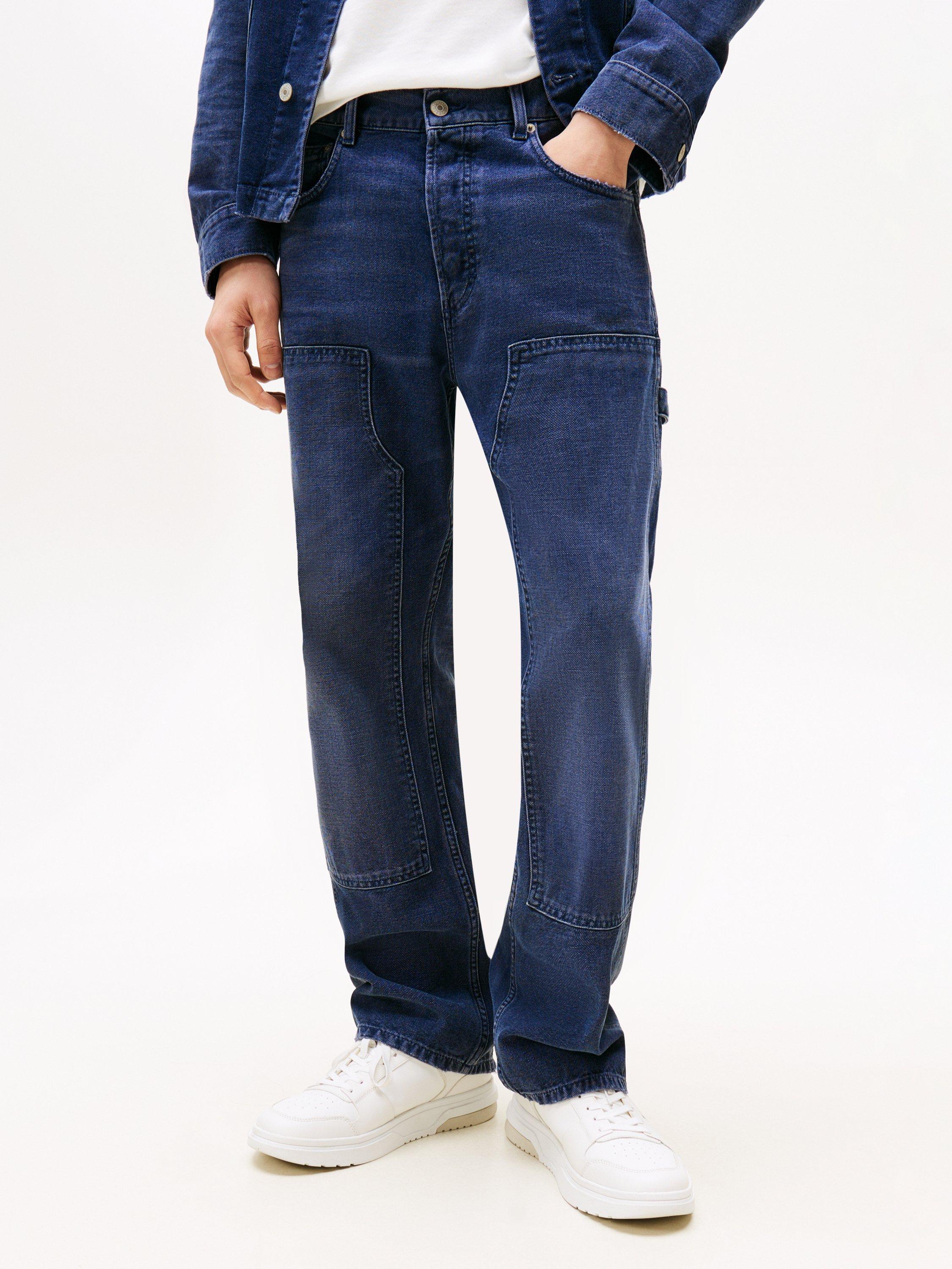 Product image 1 of 7, which shows Tommy Jeans Straight Fit Jeans, Dark Blue, 30R
