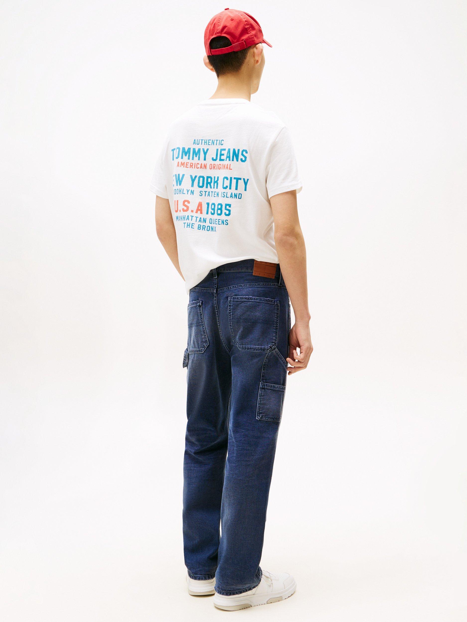 Product image 2 of 7, which shows Tommy Jeans Straight Fit Jeans, Dark Blue, 30R