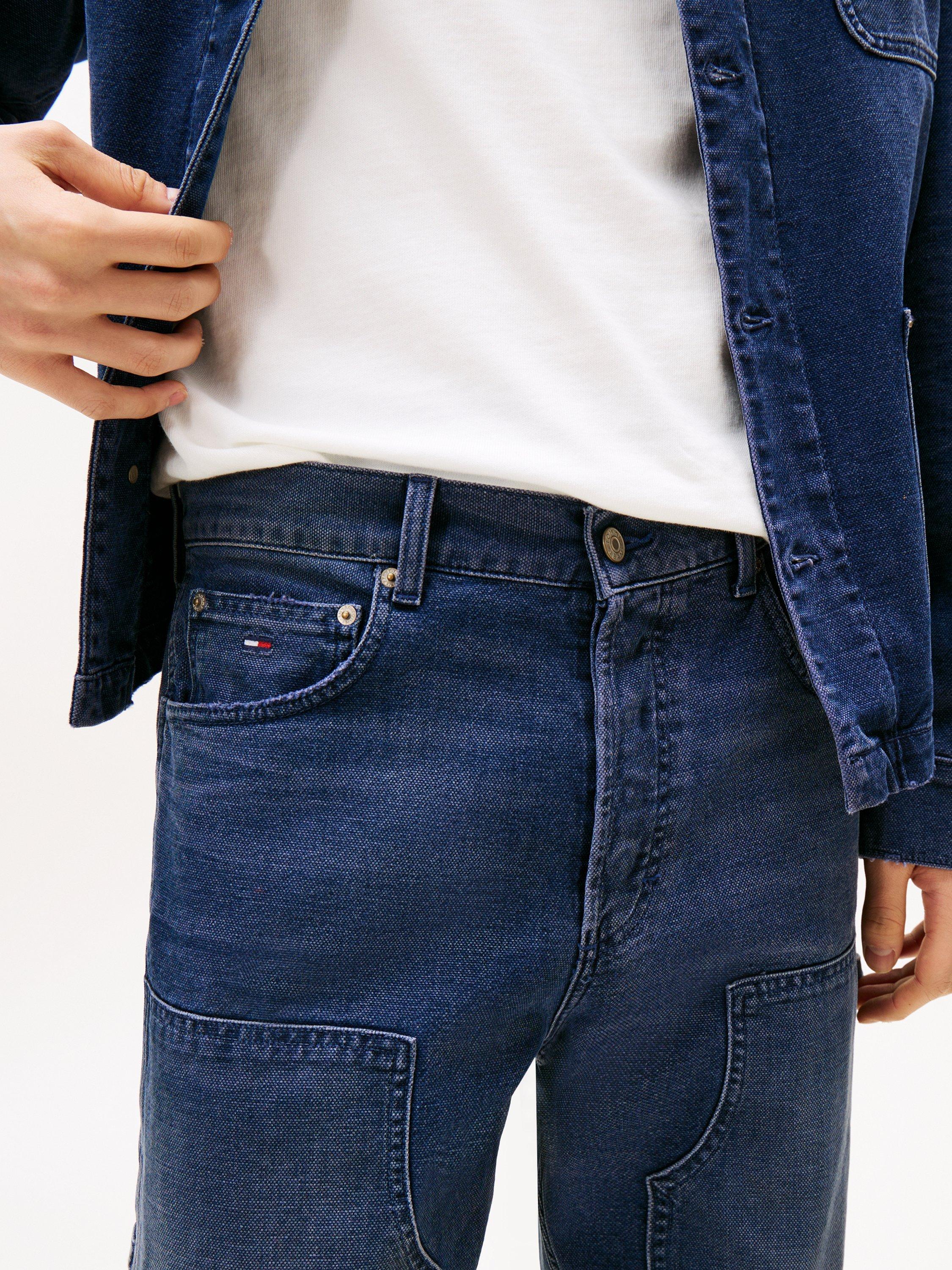 Product image 4 of 7, which shows Tommy Jeans Straight Fit Jeans, Dark Blue, 30R