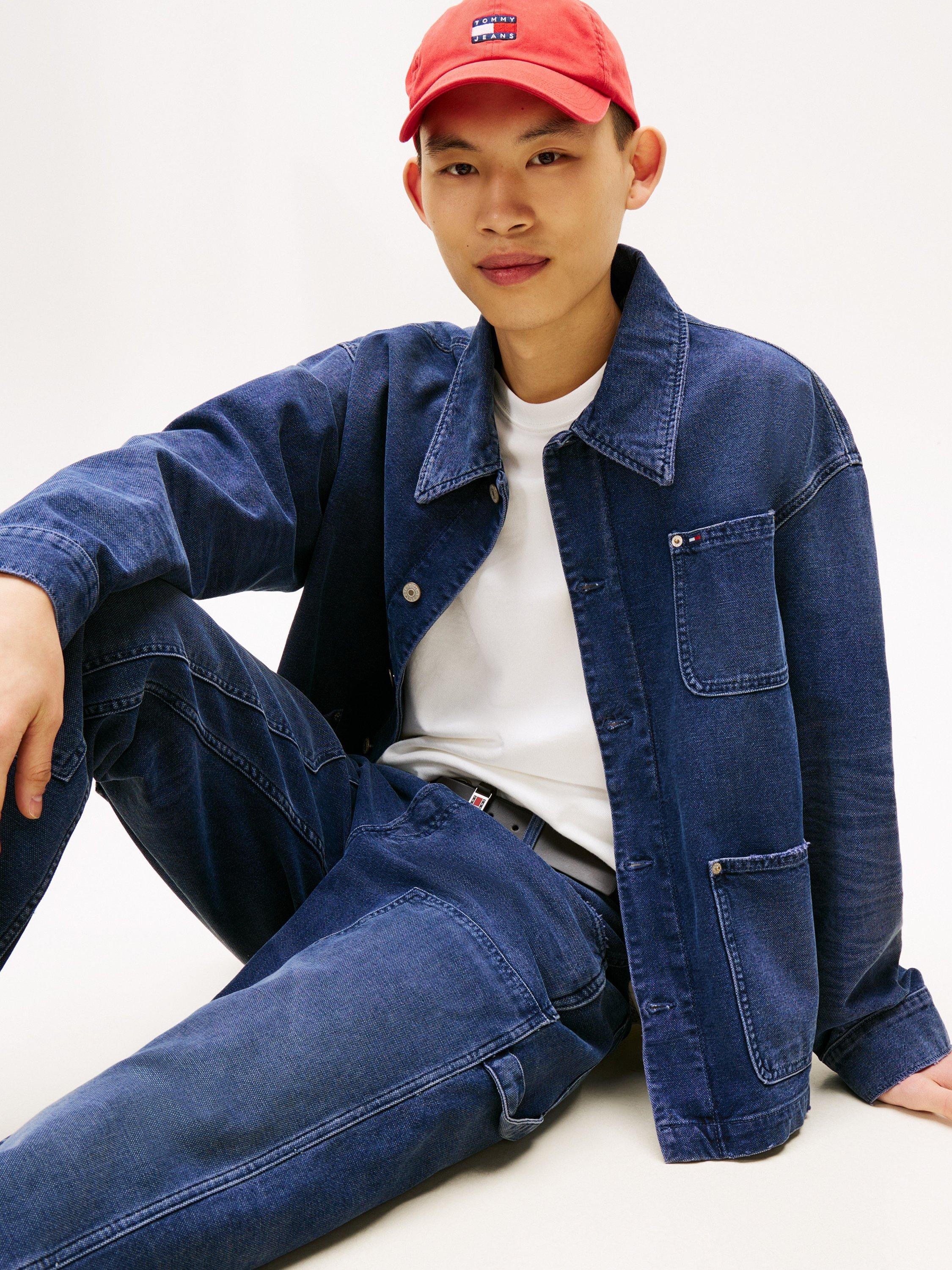 Product image 6 of 7, which shows Tommy Jeans Straight Fit Jeans, Dark Blue, 30R