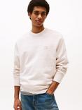 Tommy Jeans Cotton Logo Sweatshirt, Oat Marl Heather
