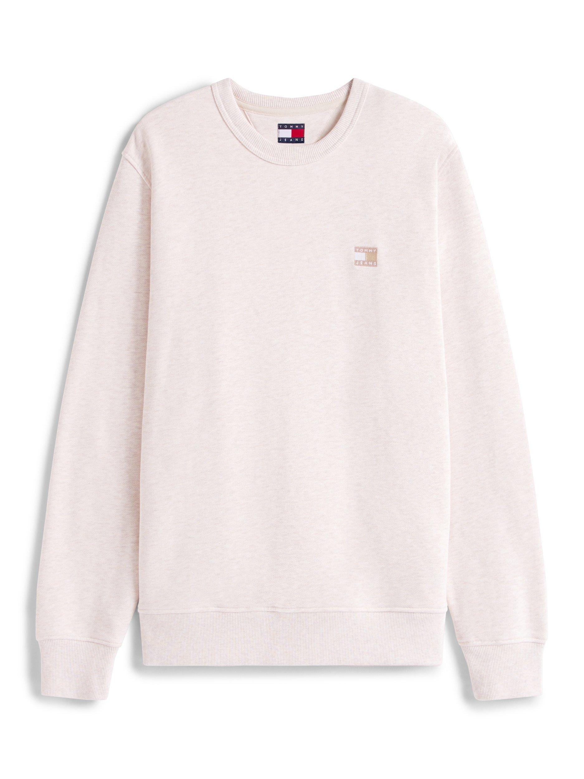 Product image 5 of 5, which shows Tommy Jeans Cotton Logo Sweatshirt, Oat Marl Heather, M