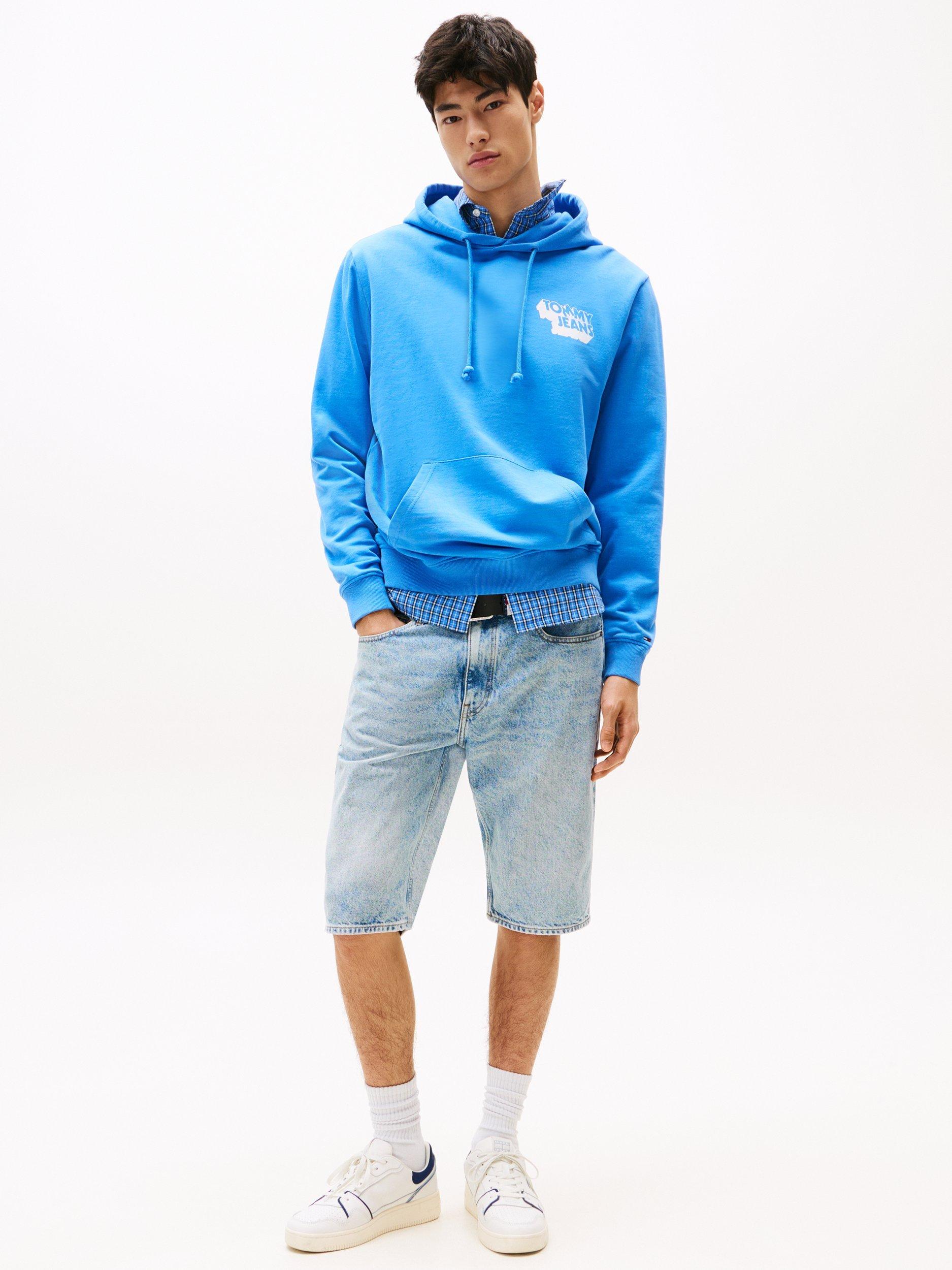 Product image 3 of 5, which shows Tommy Jeans Logo Hoodie, Blue/Multi, XS