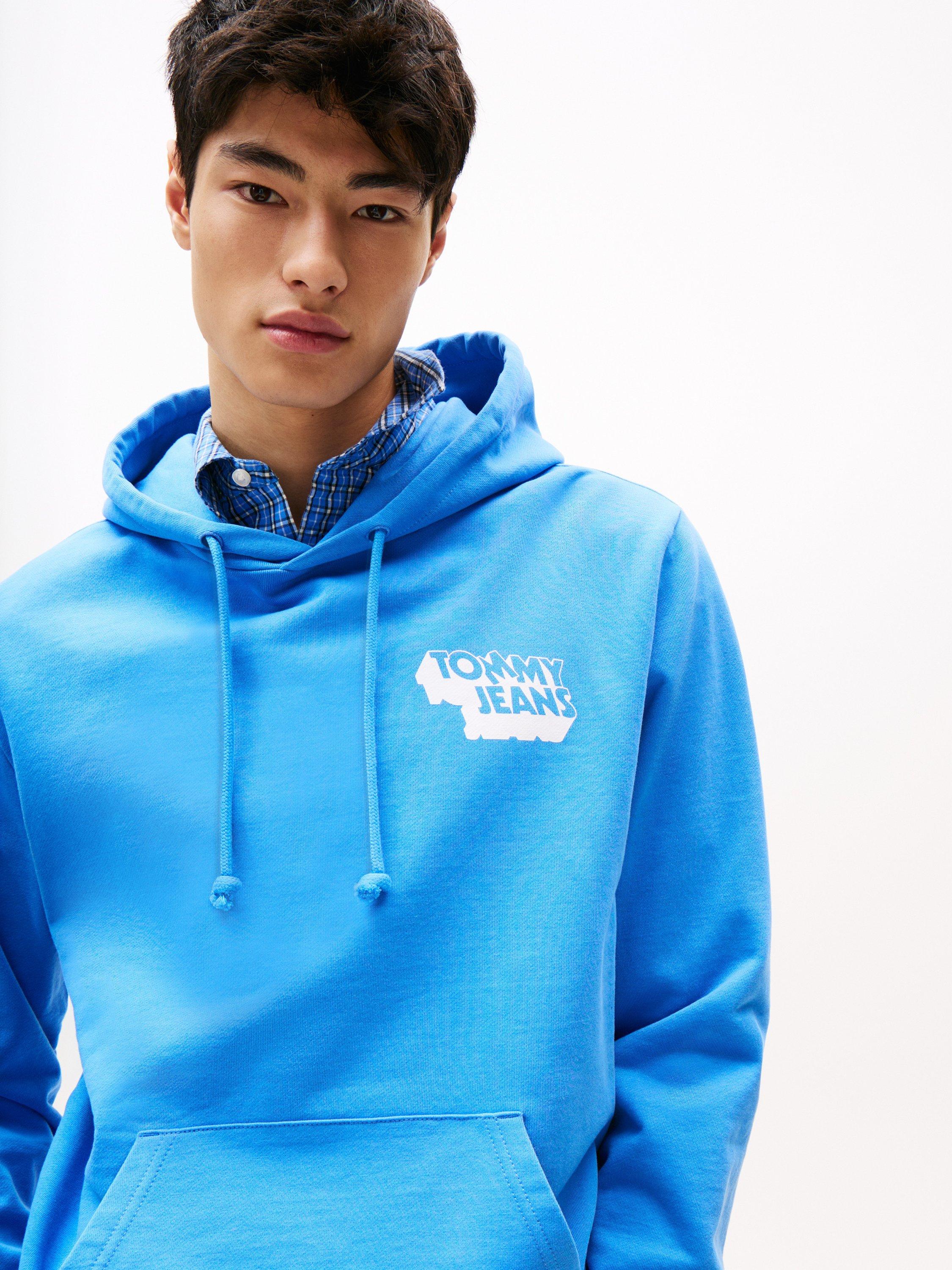 Product image 4 of 5, which shows Tommy Jeans Logo Hoodie, Blue/Multi, XS