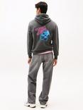 Tommy Jeans Novelty Fair Cotton Hoodie, Black Neon