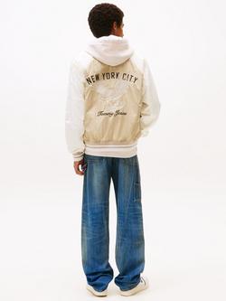 Tommy Hilfiger Tommy Jeans Graphic Bomber Jacket, Silt/Ancient White - view 2, Silt/Ancient White