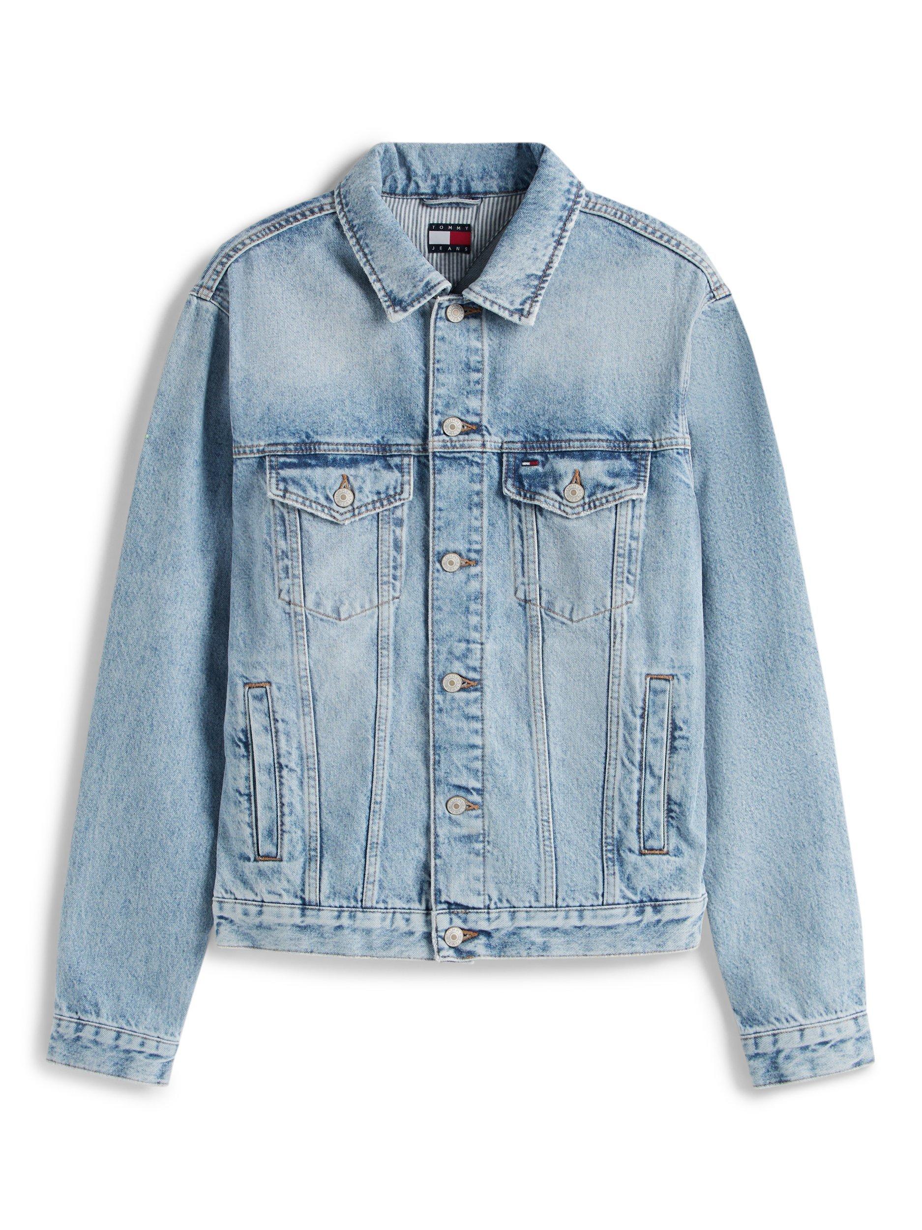 Product image 6 of 6, which shows Tommy Jeans Denim Trucker Jacket, Light Blue, M