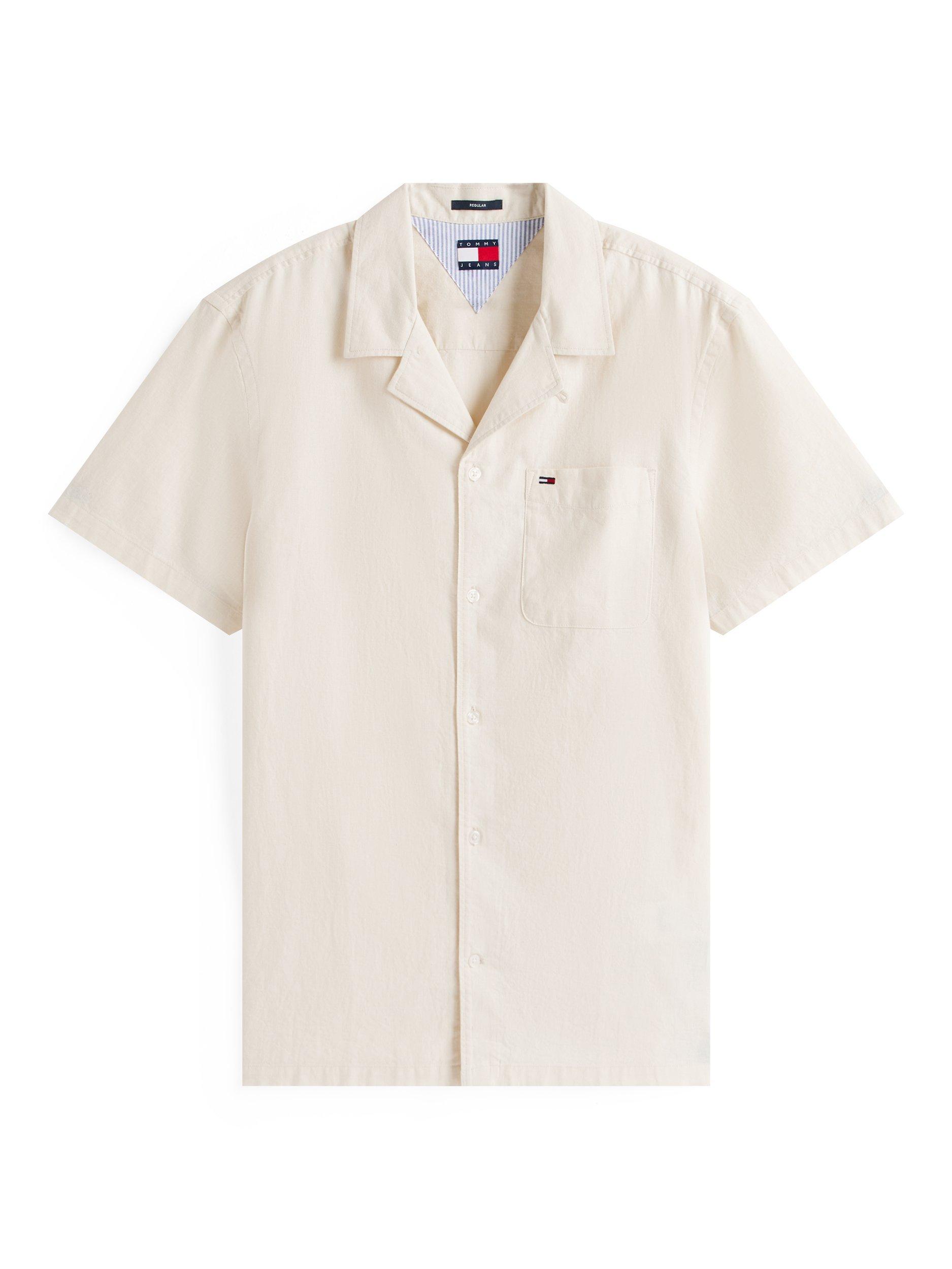 Product image 5 of 5, which shows Tommy Hilfiger Cotton Linen Blend Shirt, Natural, L