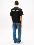Tommy Jeans Cotton Regular Fit Short Sleeve Archive Logo T-Shirt, Black