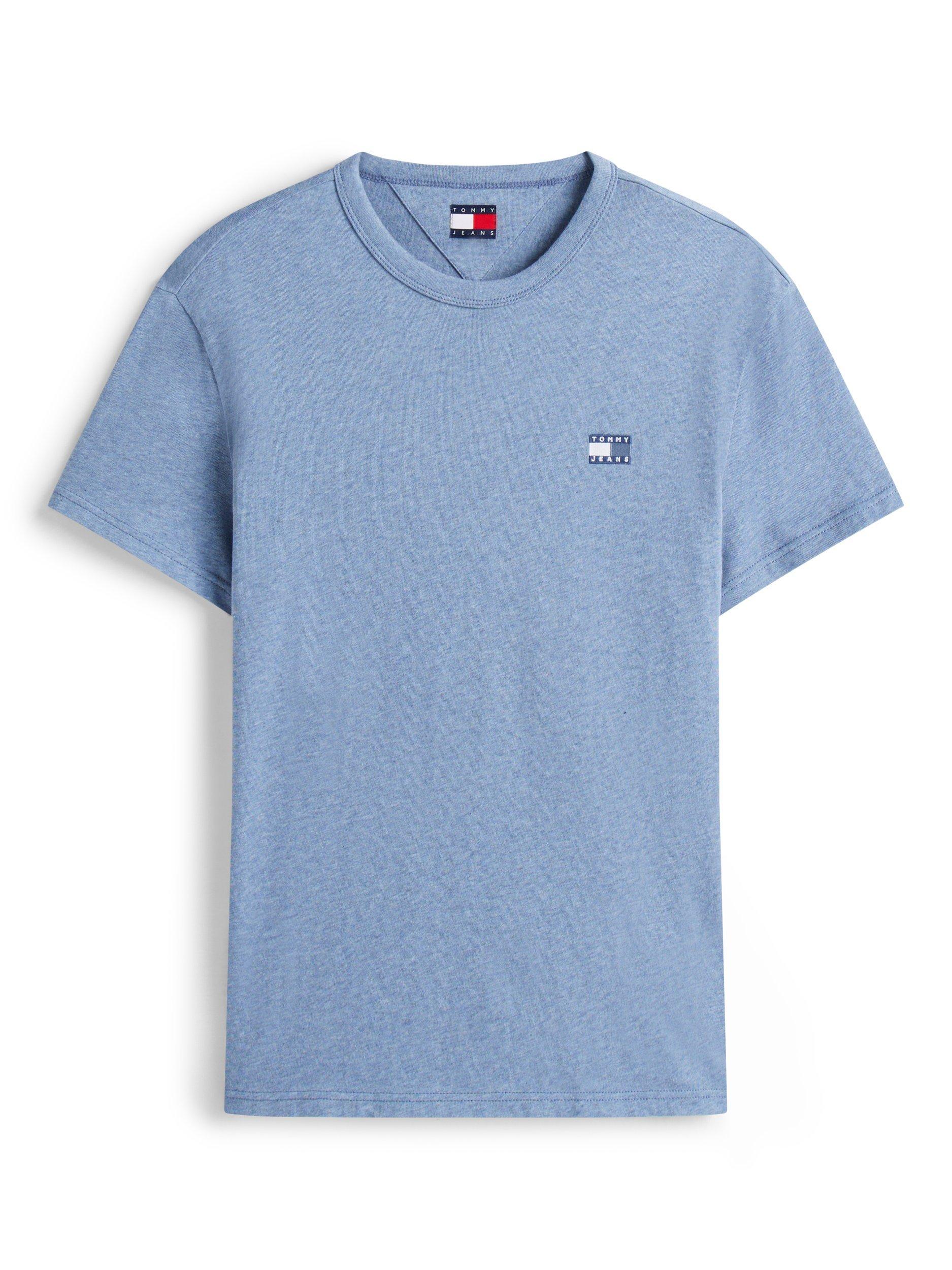 Product image 5 of 5, which shows Tommy Jeans Cotton Regular Fit Short Sleeve Tonal Logo T-Shirt, Blue/Multi, M