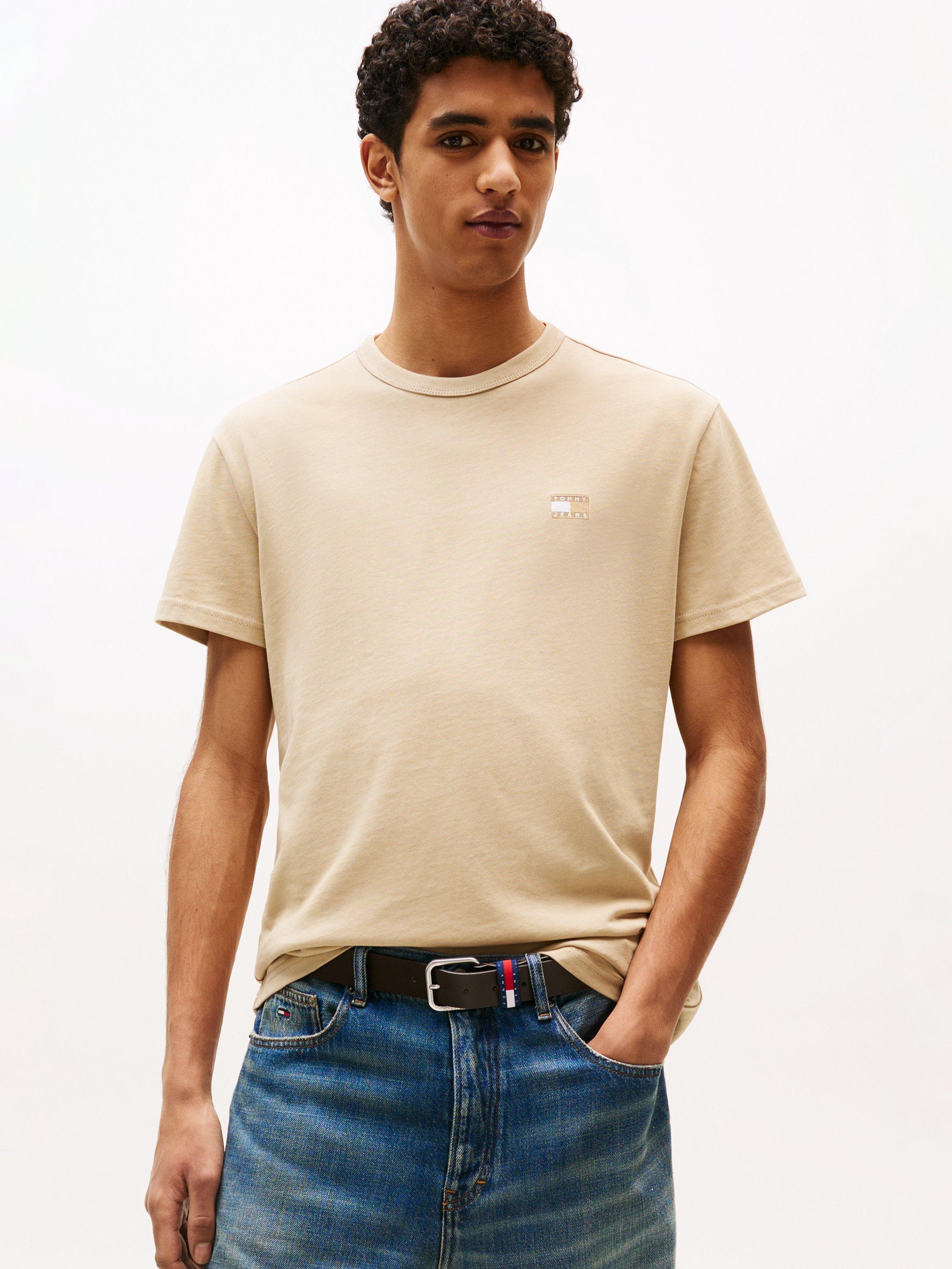 Product image 1 of 5, which shows Tommy Hilfiger Tommy Jeans Cotton Regular Fit T-Shirt, Silt Tonal, L