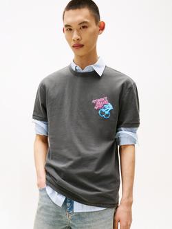 Tommy Jeans Cotton Regular Fit  NYC Fairground Graphic T-Shirt, Black/Multi, Black/Multi