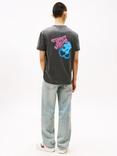 Tommy Jeans Cotton Regular Fit  NYC Fairground Graphic T-Shirt, Black/Multi