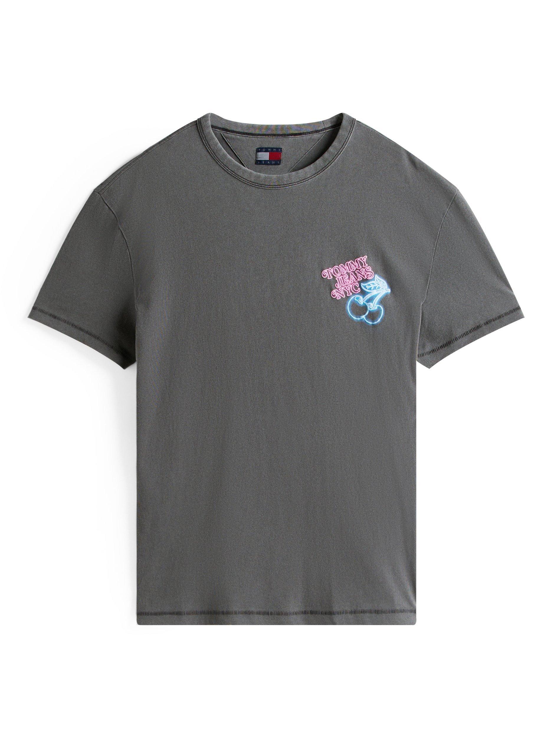 Product image 5 of 5, which shows Tommy Jeans Cotton Regular Fit  NYC Fairground Graphic T-Shirt, Black/Multi, XS