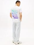 Tommy Jeans Cotton Regular Fit Short Sleeve Graphic Logo T-Shirt, Oatmeal/Multi