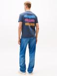 Tommy Jeans Cotton Regular Fit NYC Fairground Logo T-Shirt, Navy/Multi