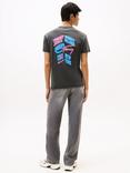 Tommy Jeans Cotton Regular Fit Short Sleeve Graphic Logo T-Shirt, Black/Multi