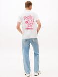 Tommy Jeans Cotton Regular Fit NYC Fairground Graphic T-Shirt, Natural/Multi