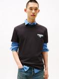 Tommy Jeans Cotton Regular Fit Short Sleeve Logo Graphic T-Shirt, Black