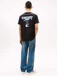 Tommy Jeans Cotton Regular Fit Short Sleeve Logo Graphic T-Shirt, Black