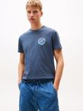 Tommy Jeans Cotton Regular Fit Coney Island NYC Graphic T-Shirt, Navy/Multi