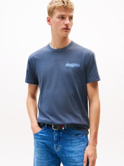 Tommy Jeans Cotton Regular Fit Coney Island NYC Graphic T-Shirt, Navy/Multi, Navy/Multi