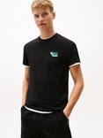 Tommy Jeans Cotton Slim Fit Short Sleeve Logo T-Shirt, Black
