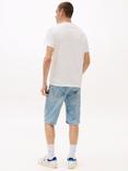 Tommy Jeans Cotton Slim Fit Short Sleeve Logo T-Shirt, Black, Ecru