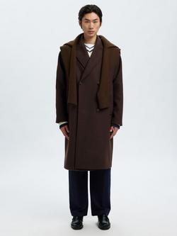 Selected Simon Wool Blend Overcoat, Delicioso - view 2, Delicioso