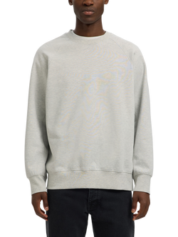 Selected Aron Cotton Hoodie, Light Grey, Light Grey