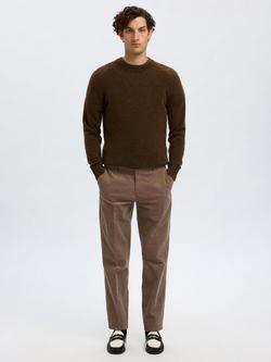 Selected Duca Straight-Leg Chinos, Brownie, Brownie